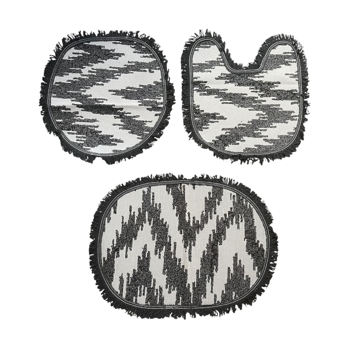 Jogo de Banheiro 3 Peças Emborrachado Zebrado