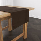 Caminho de Mesa Oxford Liso Marrom