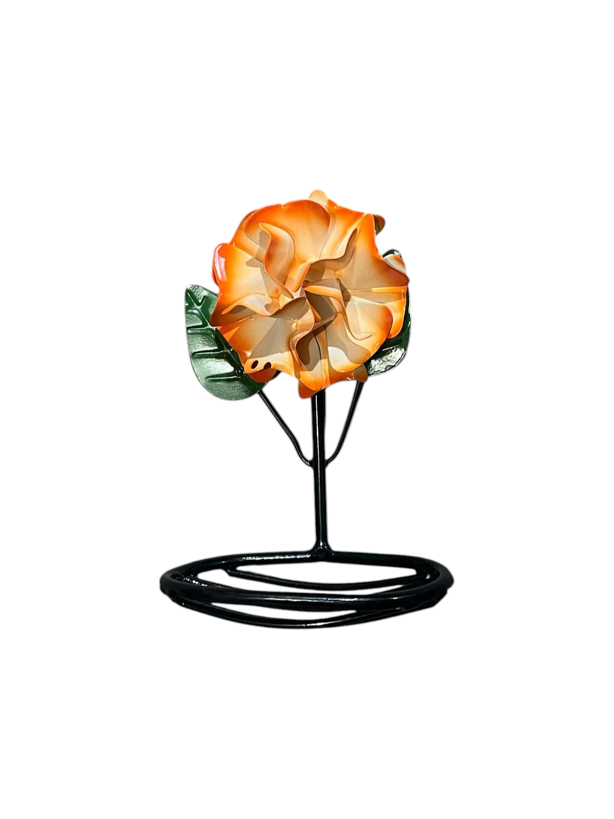 Porta Sabonete Saboneteira Flor Ferro Laranja