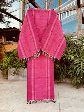 Jogo de Passadeira com 3 Peças Malha Rosa Pink