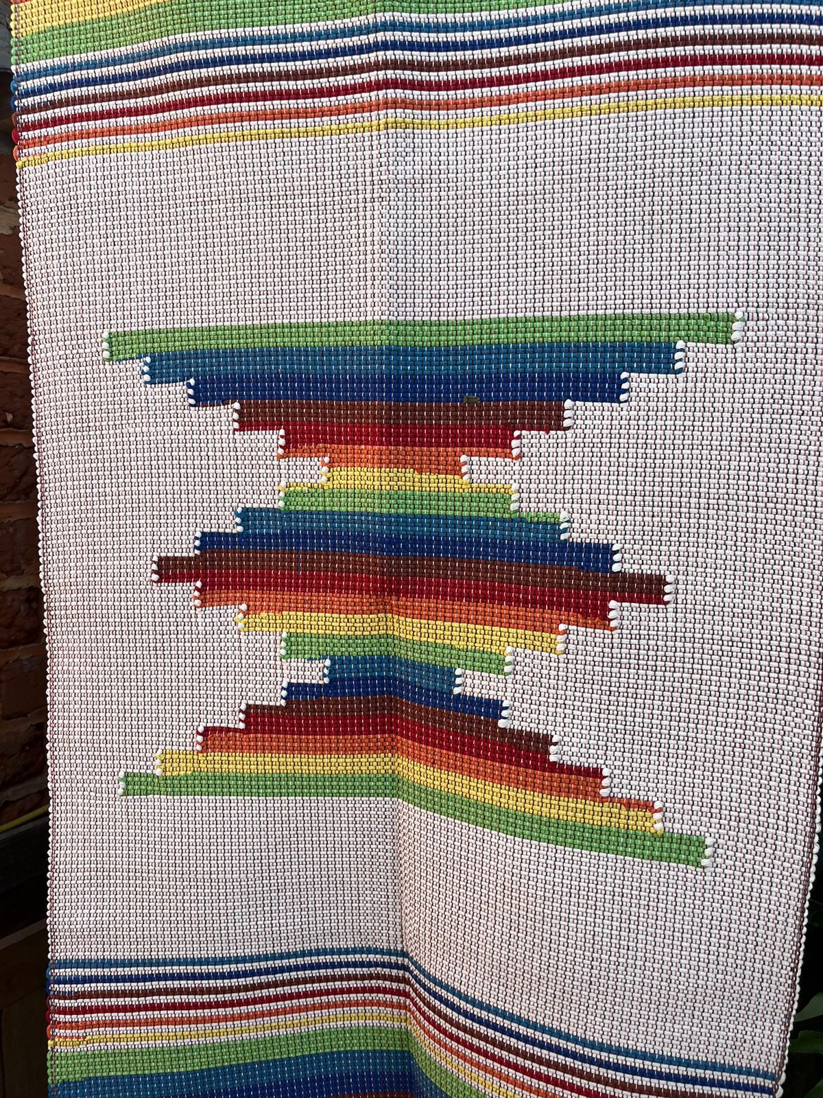 Tapete Médio Linha Bico Colorido Arco Íris 0,90x1,50m
