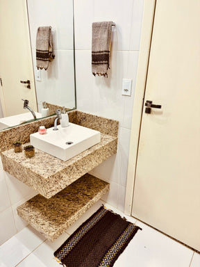 Kit 2 Peças de Lavabo Coroa Cinza Chumbo