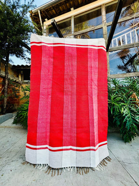 Tapete em Malha Moldura Vermelho 1,50x2,00m