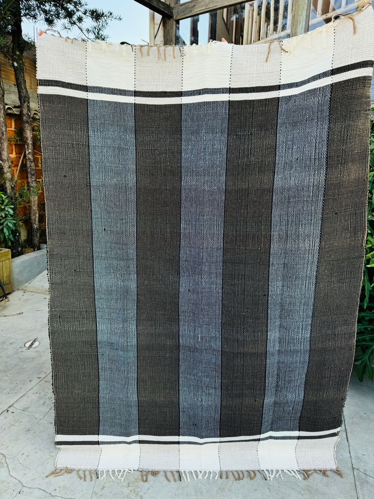 Tapete em Malha Moldura Preto 1,50x2,00m