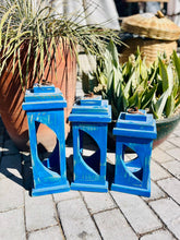 Trio Lanternas Marroquinas Azul