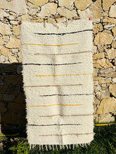 Tapete Médio Felpudo Capri Listrado Marrom 0,80x1,50m