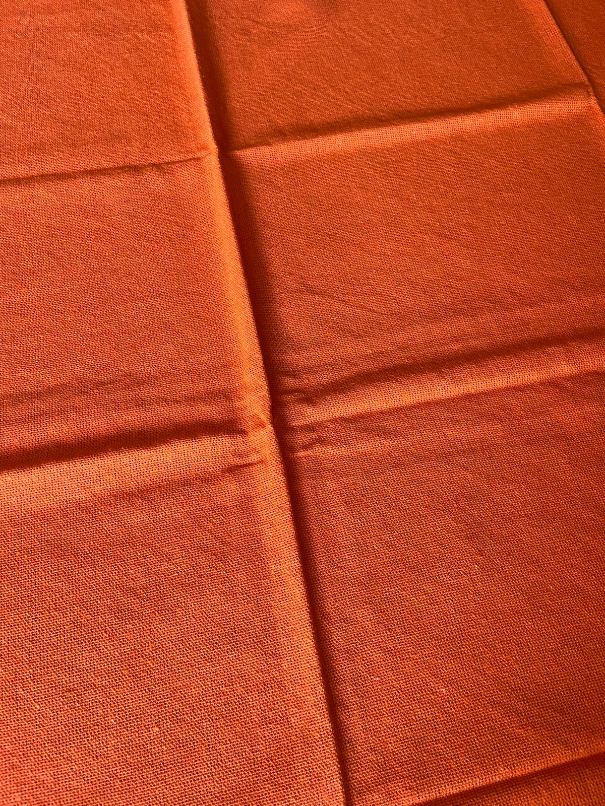 Toalha de Mesa Algodão Laranja Lisa 1,5mx1,5m