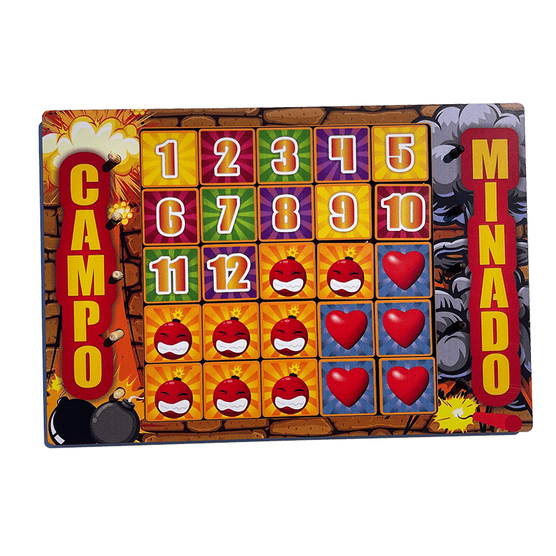 Campo Minado Jogo Brinquedo Educativo de Madeira