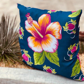 Capa de Almofada Chita Azul Escuro 45x45