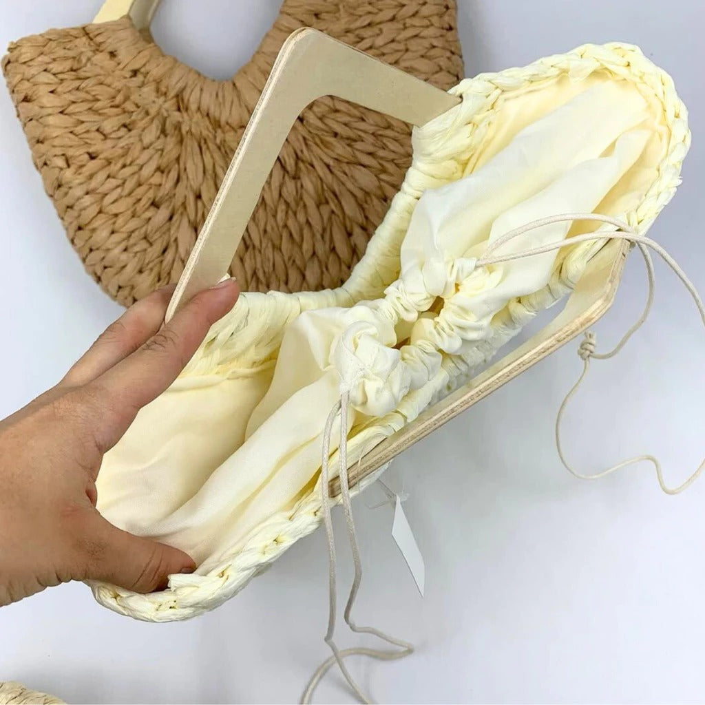Bolsa de Praia com Alça de Bambu