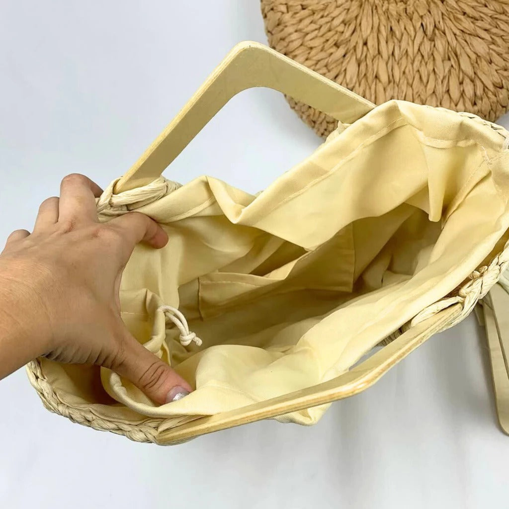 Bolsa de Praia com Alça de Bambu