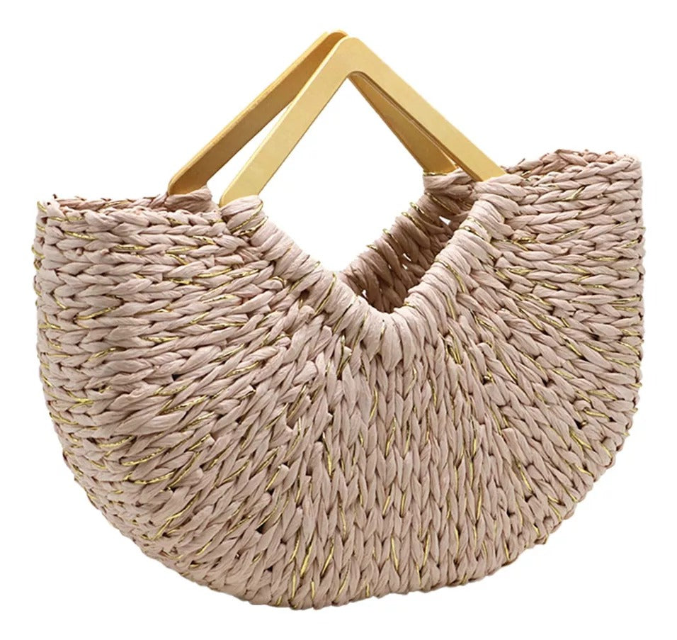 Bolsa de Praia com Alça de Bambu