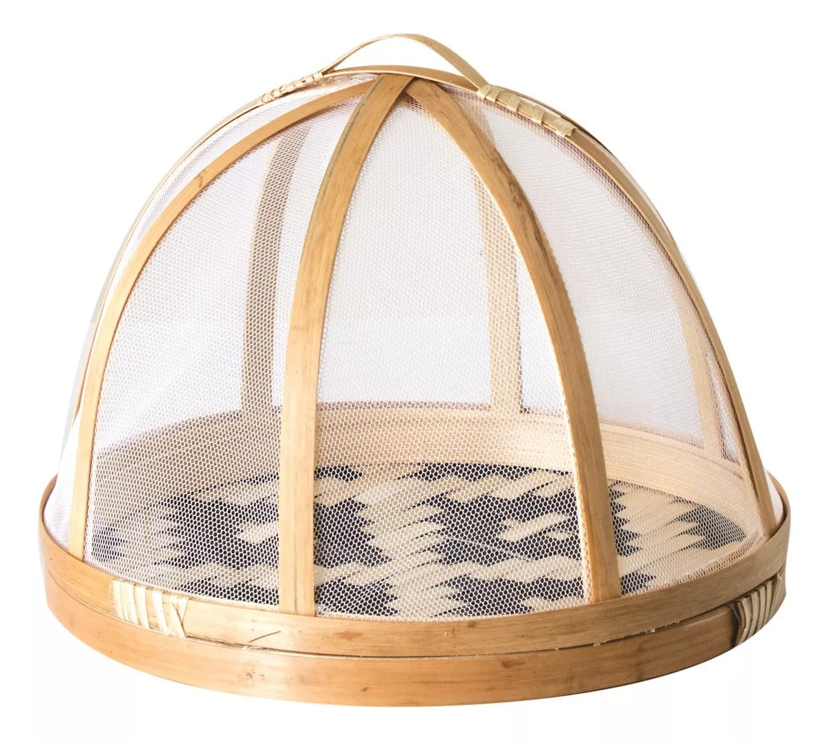 Porta Bolo Queijo Queijeira Bambu Com Tampa 20 Cm