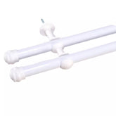 Kit Varão Bastão Duplo PVC Branco 2,00m