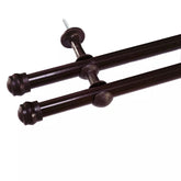 Kit Varão Bastão Duplo PVC Tabaco 2,00m