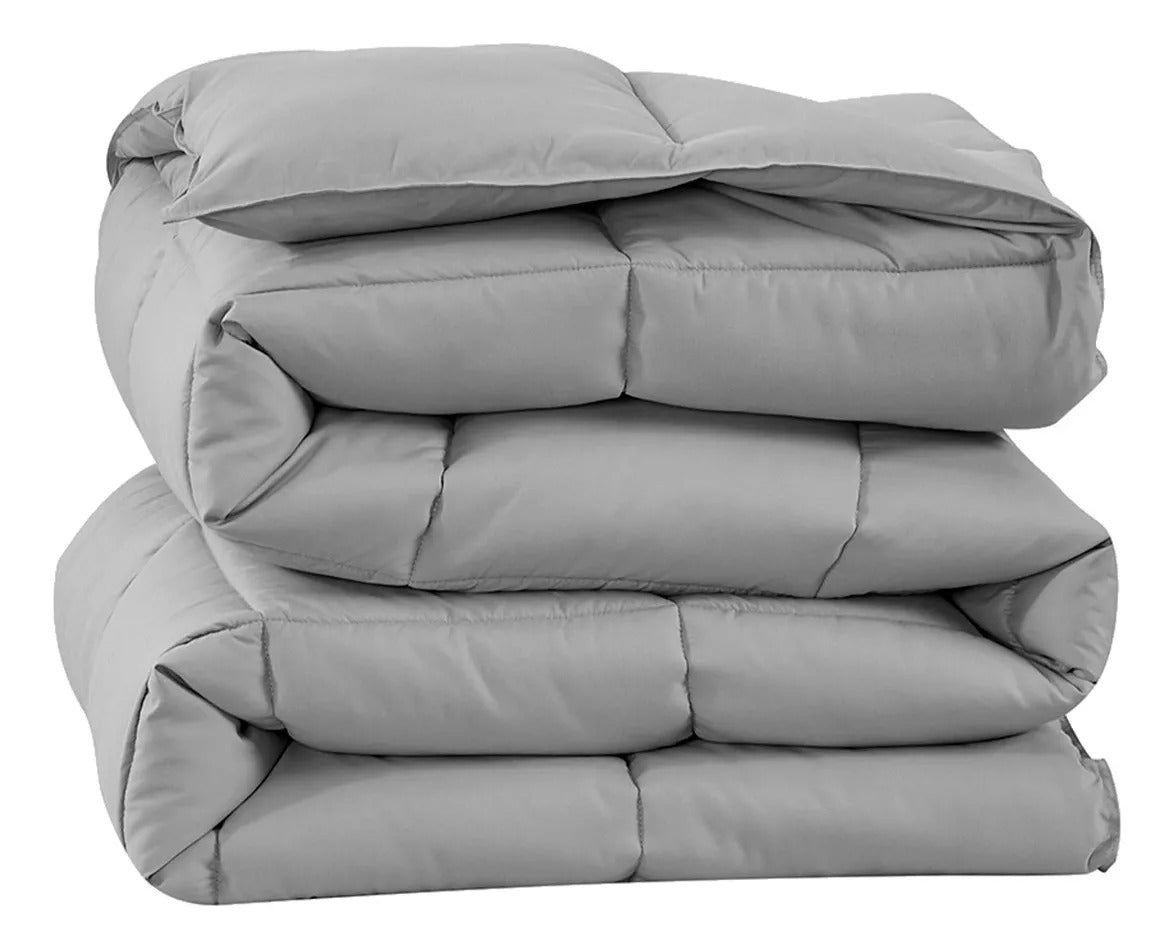 Edredom Ecopluma Toque De Pluma Casal 220 X 240 Cinza