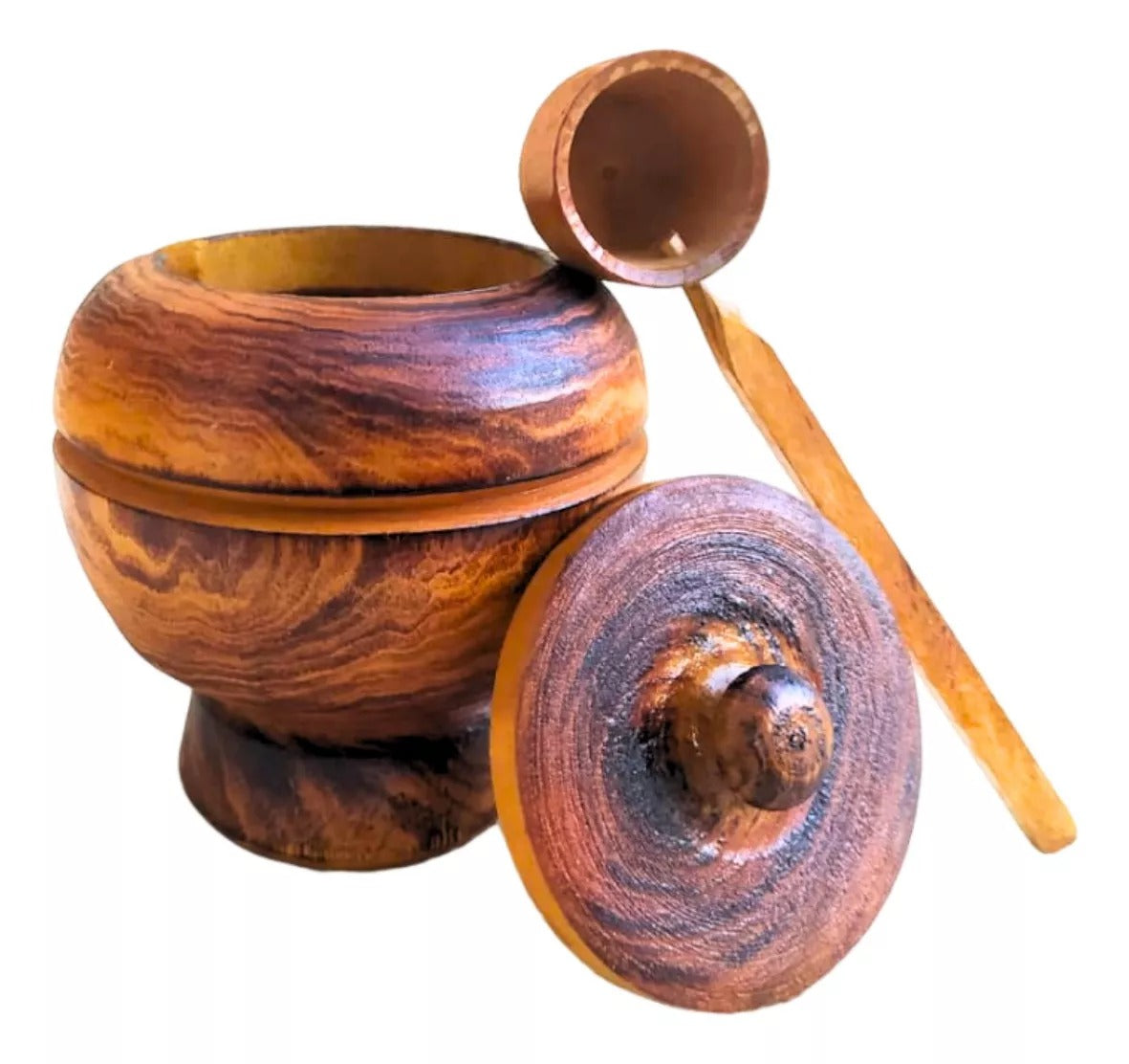 Farinheiro / Molheiro De Madeira Artesanal Molho Rustico Concha