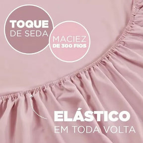Jogo de Cama Jolitex Lençol King 3 Peças Rosa