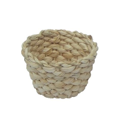 Mini Cachepô de Palha