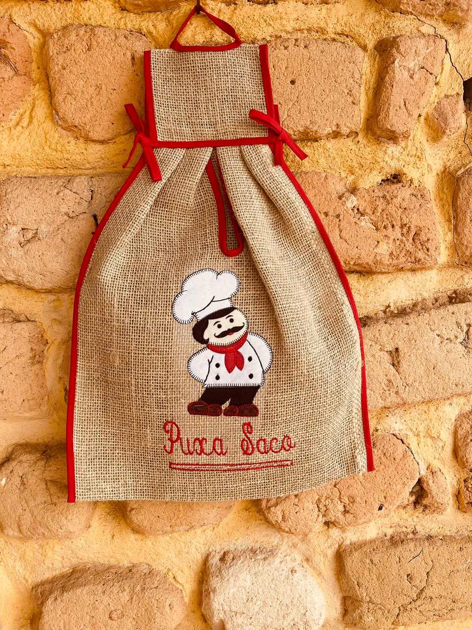 Puxa Saco Juta Chef Vermelho