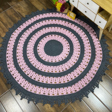 Tapete de Crochê Redondo Grande Artesanal 1,30m: Conforto e Estilo Feito à Mão