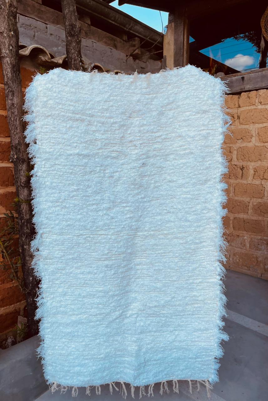 Tapete Médio Felpudo Branco 0,80x1,50m
