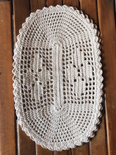 Tapete Crochê Oval Cru G